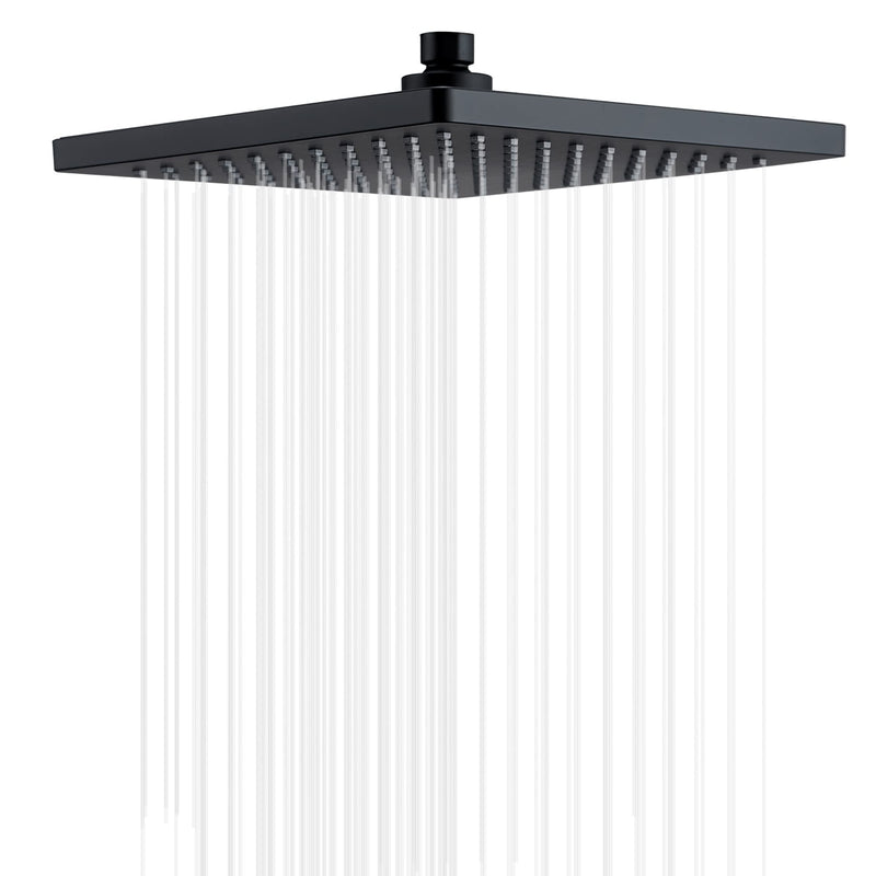Gabrylly 10" Rain Shower Head, Rainfall Ceiling Mount Shower Head, Oil Rubbed Bronze, 2.5 GPM Water Flow