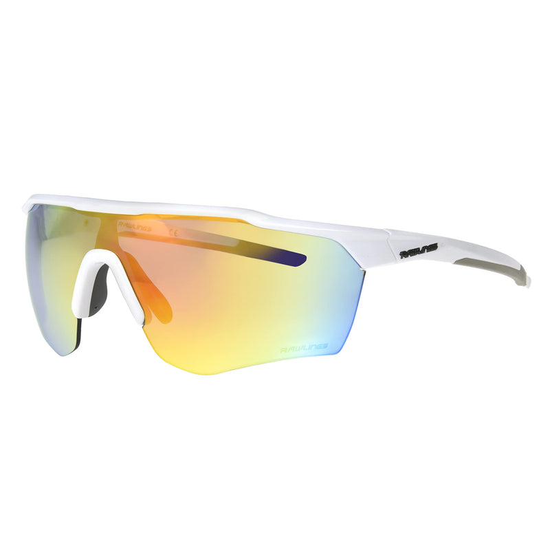 Rawlings Strike Ready Shield Sport Sunglasses 68mm Shiny White and Orange