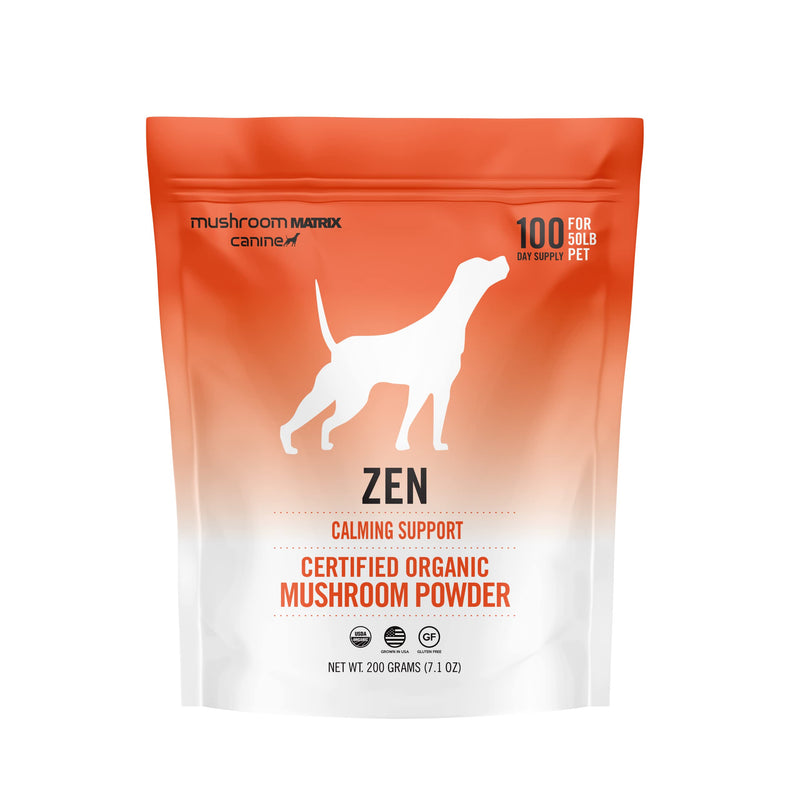 Om Mushroom Matrix Skin & Coat Mushroom Pet Supplement, Provides Seasonal Allergy Skin & Coat Support for Dogs & Cats, 200 Grams, 7.1 oz 200 gram pouch - PawsPlanet Australia