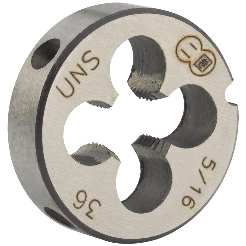 5/16"-36 UNS Round Die, Right Hand Machine Thread Die 5/16 x 36 UNS 1 5/1"6-36