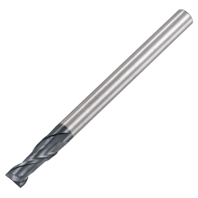 uxcell Square Nose End Mill, 4mm Tip Dia Solid Carbide AlTiN Coated CNC Router Bits 2 Flute Spiral Milling Cutter HRC45 with 4mm Shank 50mm (2-inch) Length 4mmx10mmx4mmx50mm