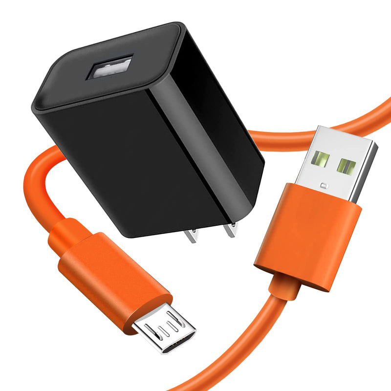 Fast Charger Charging Cable Power Cord Wire Compatible for Ring Enabled Video Doorbell (Released in 2020) 2/3/3 Plus/ 4, Peephole Cam, Doorbell Pro, Camera Battery Replacement charger (Orange) - NewNest Australia