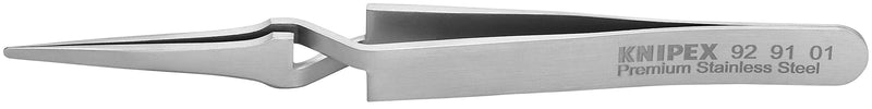KNIPEX Tools 92 91 01 Premium Stainless Steel Gripping Tweezers-Replaceable Tips, 4-3/4"