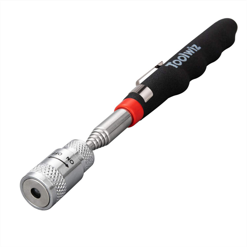 Toolwiz Magnetic Telescoping Pickup Tool 8 Lb with LED light, Portable Extendable Magnet Pickup Tool 7.7-32 Inch/19-80cm Extendable Retrieving Tool, 8 Lbs Lifting Capacity, Christmas Gifts for Men