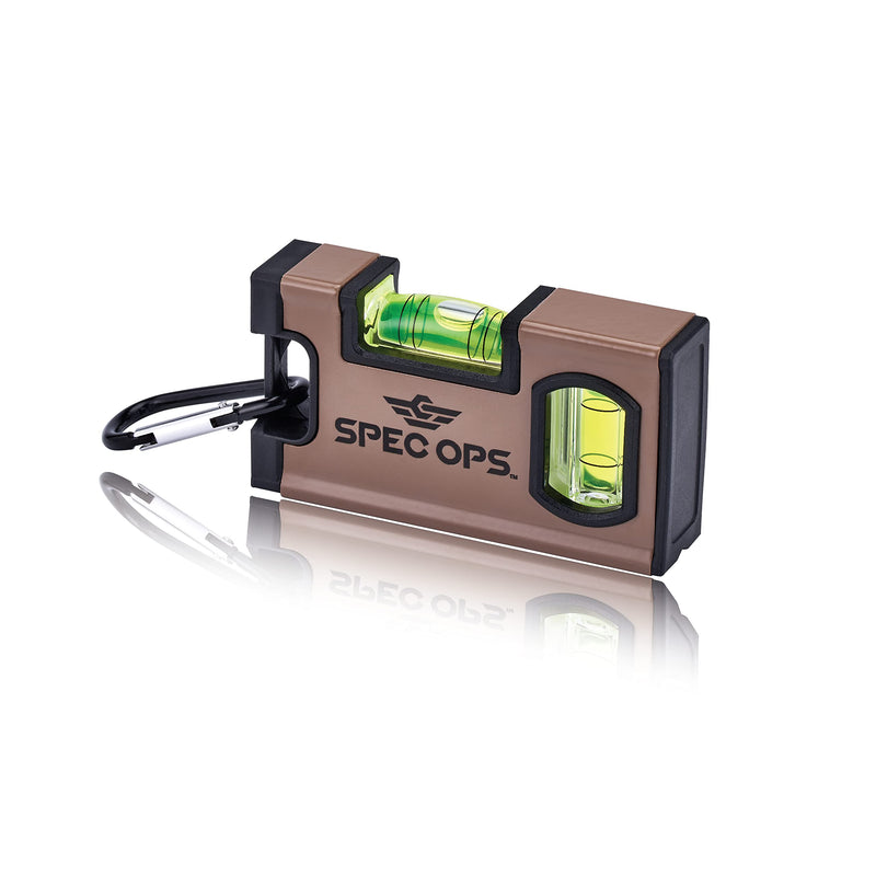 Spec Ops Tools 4" Magnetic Pocket Level, 33% Larger Block Vials, Includes Carabiner, 3% Donated to Veterans 4" Magnetic Pocket Sized