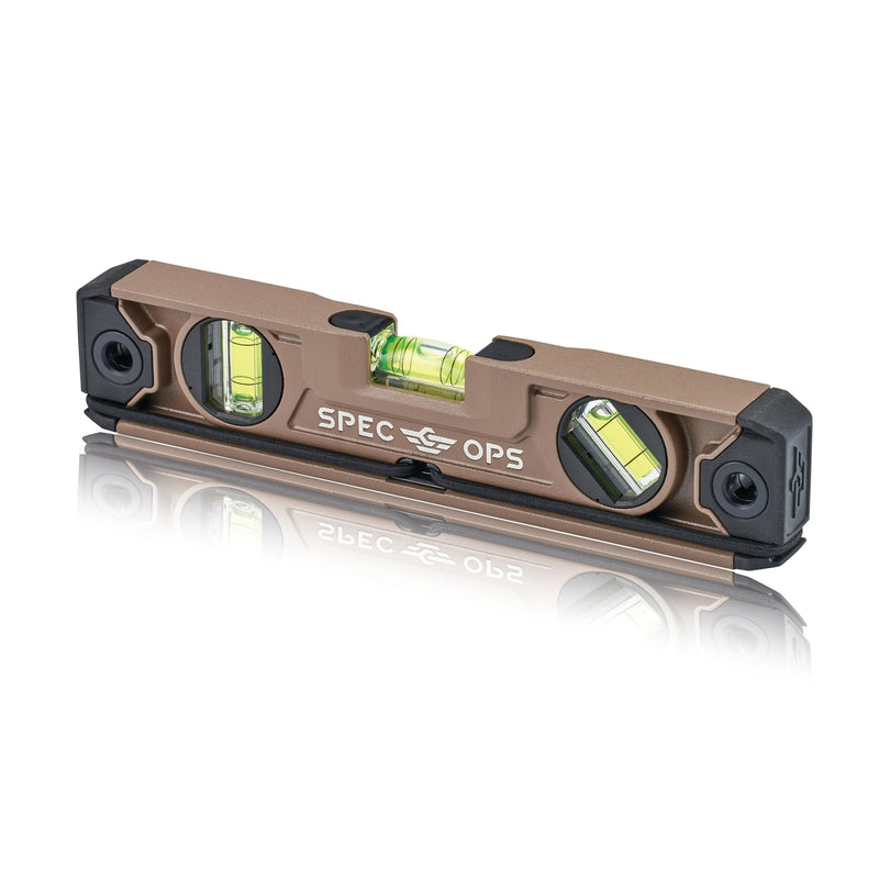 Spec Ops Tools 10" Magnetic Torpedo Level, Tourniquet Attachment System, 33% Larger Block Vials, Aluminum, 3% Donated to Veterans 10"