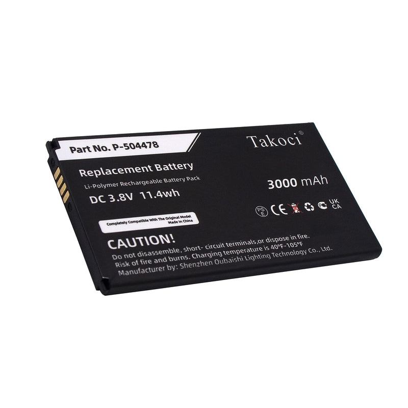 Replacement Battery for ADT P-504478 Command Secondary Color Touchscreen Keypad 3000mAh