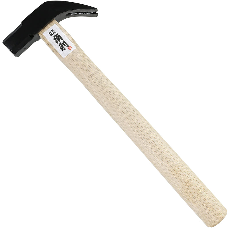 KAKURI Japanese Claw Hammer Milled Face Wood Handle 17 oz, Professional Carpenter Hammer for Woodworking, Heavy Duty Japanese Carbon Steel, Square Head, Made in JAPAN Black 17 Oz