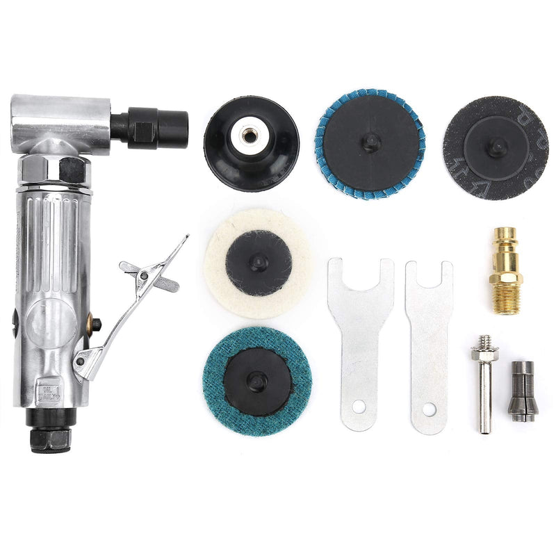 Garosa Mini Pneumatic Die Grinder 20000-25000rpm Right Angle Air Tool with Emery Disks for Car Polisher Auto Body Work