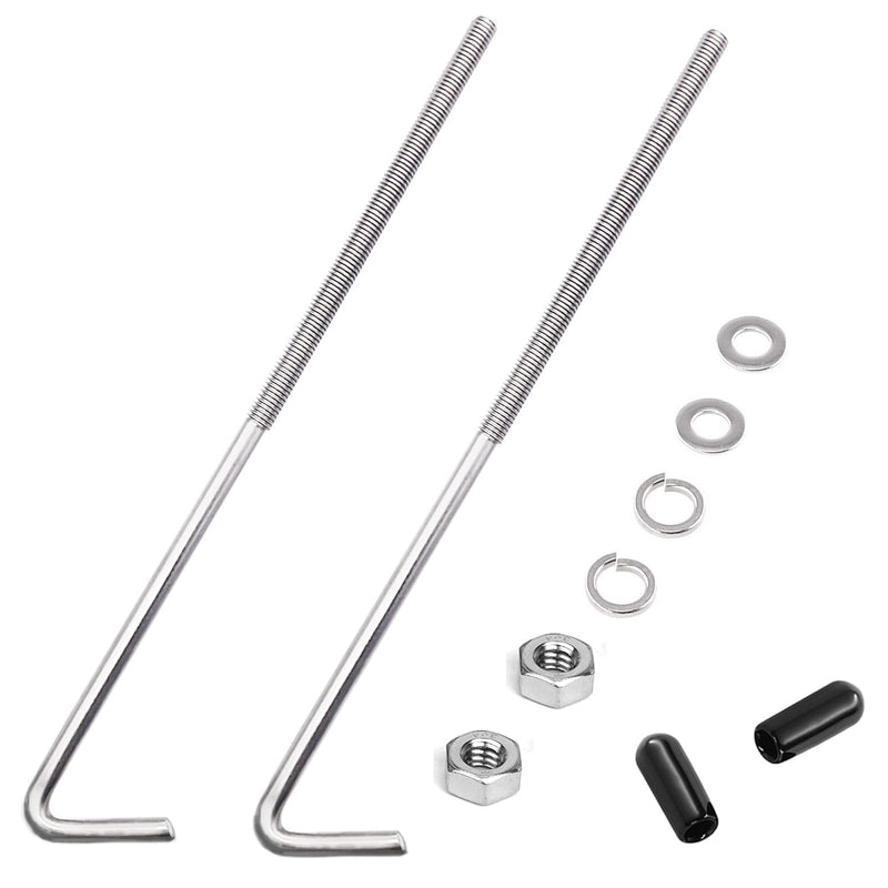 Tnisesm 10-inch 304 Stainless Steel J Hook Battery Hold down bolts 10inch