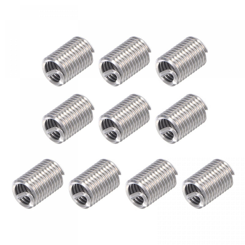 uxcell Wire Thread Inserts 5/16-18 UNC 2.5D 304 Stainless Steel Helical Type Coiled Wire Screw Repair Threaded Sleeve Steel Sheath 10pcs