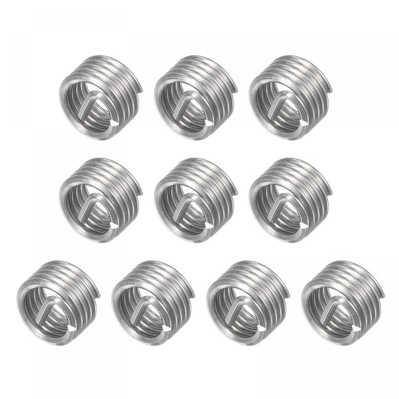 uxcell Wire Thread Inserts 7/16-14 UNC 1.0D 304 Stainless Steel Helical Type Coiled Wire Screw Repair Threaded Sleeve Steel Sheath 10pcs