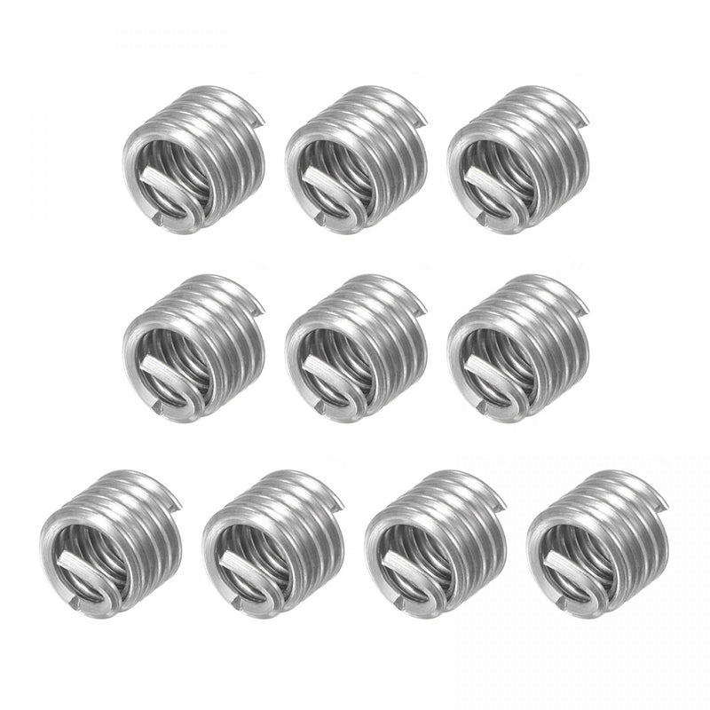 uxcell Wire Thread Inserts 10-24 UNC 1.5D 304 Stainless Steel Helical Type Coiled Wire Screw Repair Threaded Sleeve Steel Sheath 10pcs