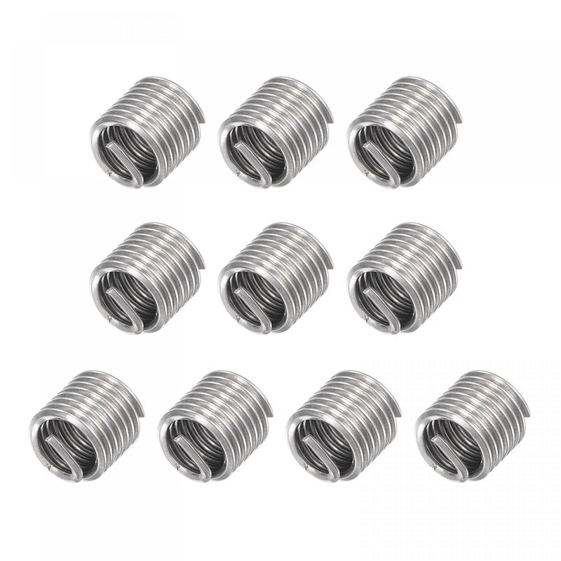 uxcell Wire Thread Inserts 3/8-16 UNC 1.5D 304 Stainless Steel Helical Type Coiled Wire Screw Repair Threaded Sleeve Steel Sheath 10pcs