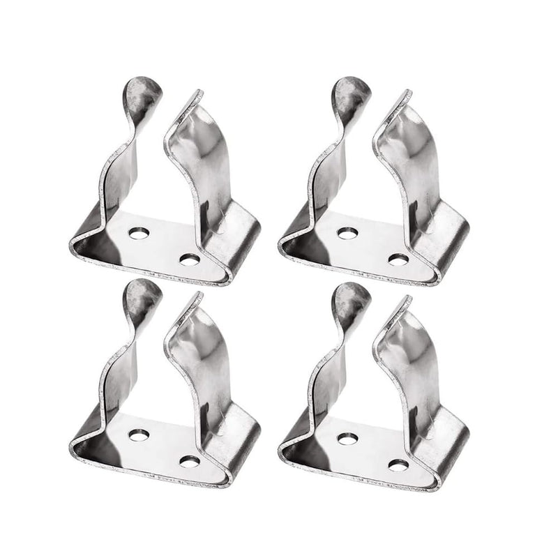 Stainless Steel Boat Hook Spring Clamp Holder Bracket Clip 2-LARGE 1"-1-3/4"