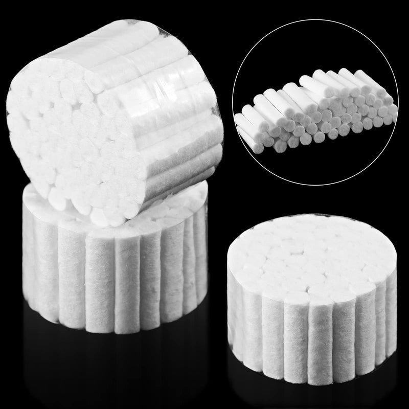 200 Pcs 1.5 Inch Dental Cotton Rolls for Mouth, Gauze Rolls Cottons Pads for Dentists Flexible Good Absorbent Cotton Nose Plugs Dental Cotton Swabs for Kid, Adult Nosebleed, Mouth Gauze Accessories 200