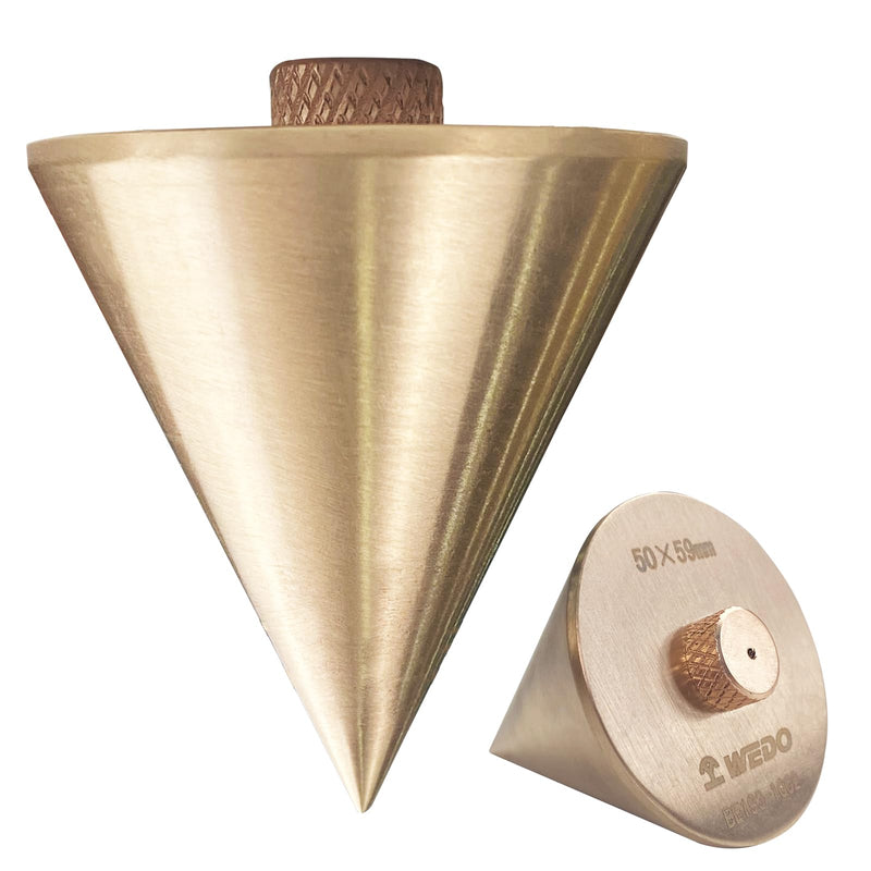 WEDO Non-Sparking Plumb Bob,Hanging Wire Hammer,High Precision Vertical Building Measuring Tool,Beryllium Copper,Non-magnetic,Size 59 * 50mm,Ideal for Straight Level Test,BAM&FM Certificate Beryllium Copper 59*50mm
