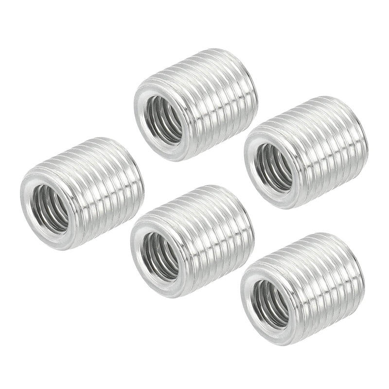 MECCANIXITY Thread Reducing Nuts Insert M10 x 1mm Male to M6 x 1mm Fine Thread Female Adapters 10mm Long Pipe Fitting Conversion Sleeve Reducer, Pack of 5 M10xM6
