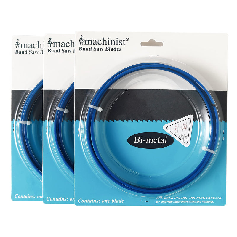 Imachinist S621224x3 62-inch X 1/2-inch X 0.025-inch X 24TPI Bi-Metal Band Saw Blades for Soft Ferrous Metal, 3 Pack 24TPI x 3 Pack