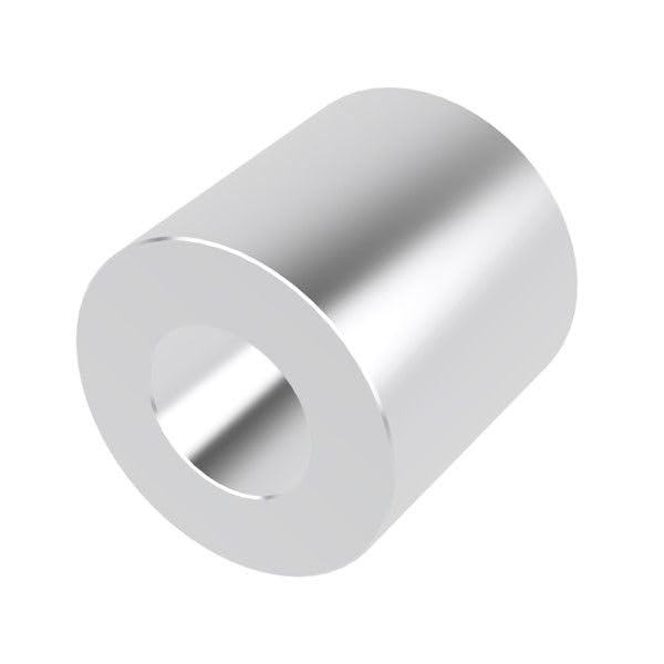 Aluminum Spacer 1" OD x 1/2" ID x Choose Your Length, Round Spacer Unthreaded Standoff Bushing Plain Finish, Fits Screws Bolts 1/2" or M12 by Metal Spacers Online (1" Length, 5 Pack) 1" Length