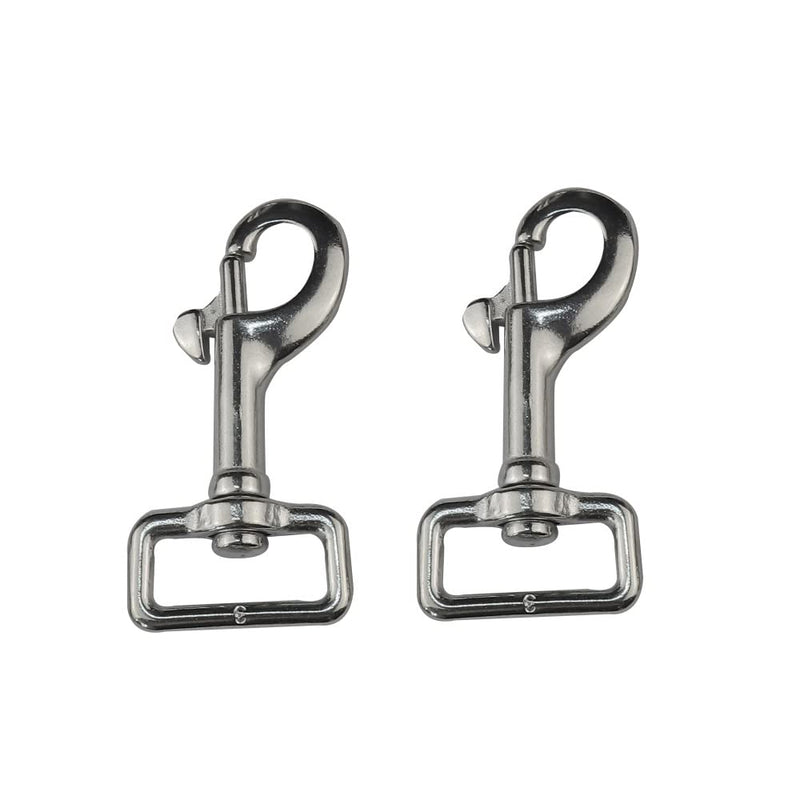Single Ended Scuba Bolt Snap,Stainless Steel 316 Heavy Duty Single Ended Locking Swivel Snap Hook (Size:67MM, 2) Size:67MM