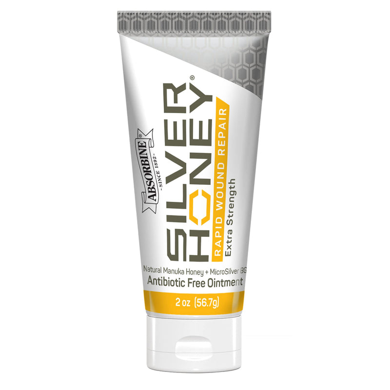 Absorbine Silver Honey Rapid Wound Repair Ointment 2oz Tube, Medical Grade Manuka Honey & MicroSilver BG 2 oz, Single