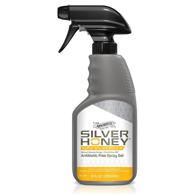 Absorbine Silver Honey Rapid Wound Repair Spray Gel 8oz Bottle, Medical Grade Manuka Honey & MicroSilver BG 8 oz - PawsPlanet Australia