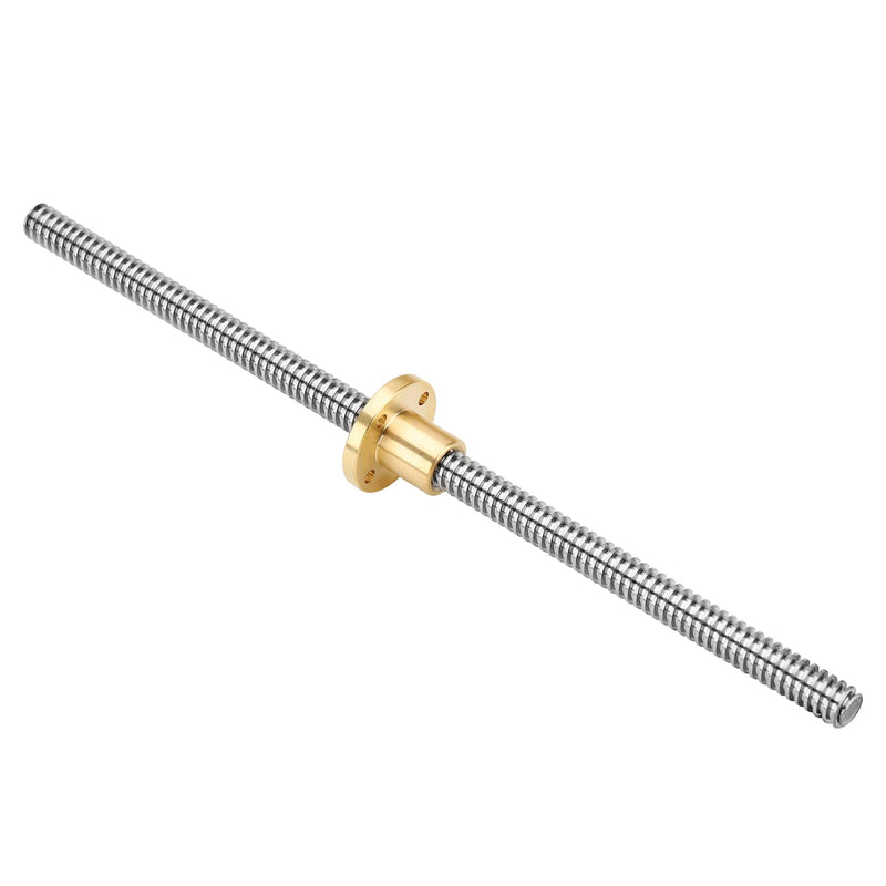 T8 8mm Lead Screw 1000mm/39.37" with Brass Nut for 3D Printer Machine Z axis (Picth of Screws: 2mm, Lead: 8mm) T8 - Pitch2 - Lead8 L: 39.37" / 1000mm