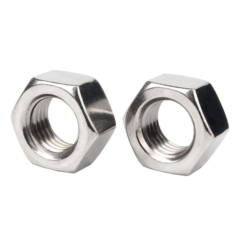 Hex Nuts, #4-40 Stainless Steel 304 (18-8) Hex Nut，100pcs Silver