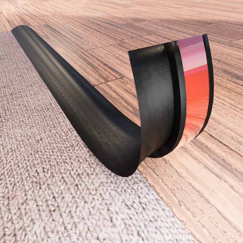 COUKIU 3.28FT PVC Floor Transition Strip, Peel and Stick Molding Trim for Threshold Transitions with a Height Less Than 5 mm/0.2in, Carpet & Floor Edging Trim, Carpet to Tile Transition Strip(Black) 0.2in x 3.28FT Black 1
