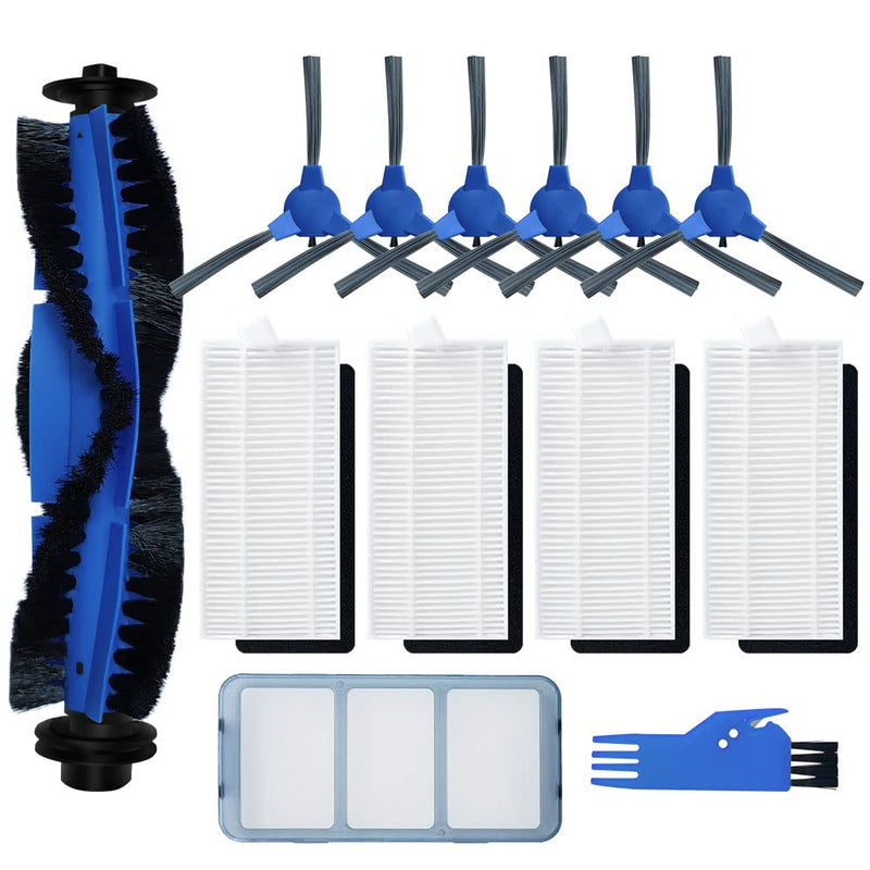 Replacement Parts for eufy robovac 11S, 12, 15T, 15C, 25C, 30, 30C, 35C Slim Carpet Robotic Vacuum Cleaner Hepa Filter Pre-filter Roller Brush Spin Side Brushes Attachment (with Pre-Filter) with Pre-Filter