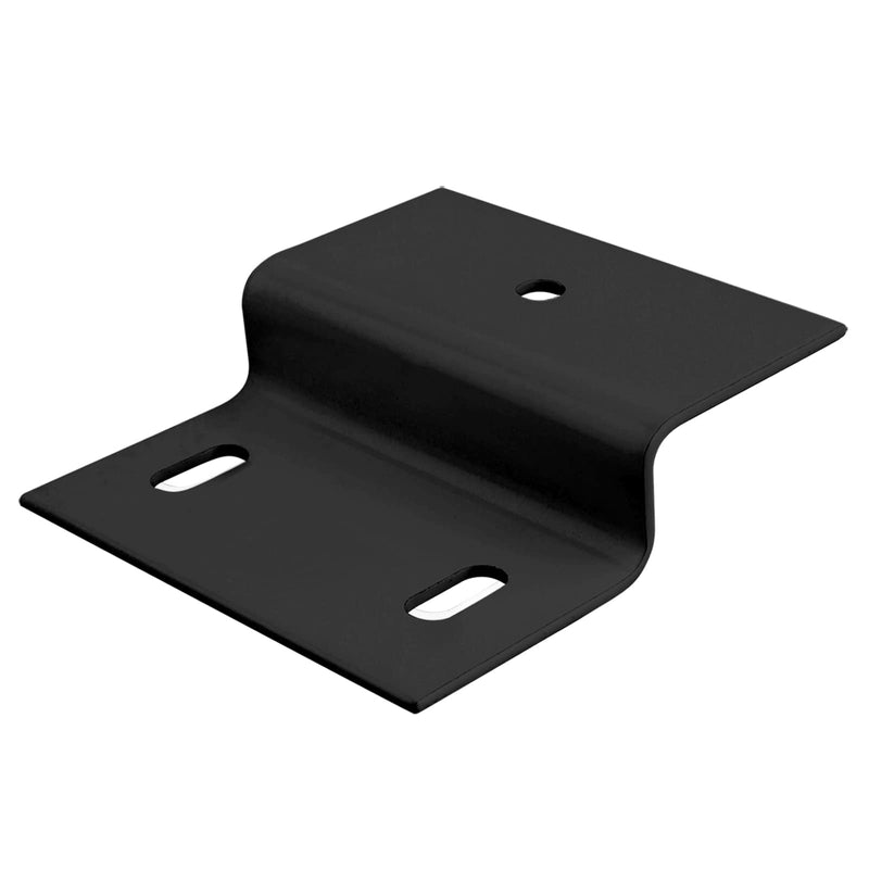 10 PCS Black Z Bracket Double Angle Channel Profile Corner Brace Mounting, Steel Furniture Support Connectors, Thickness 2 mm