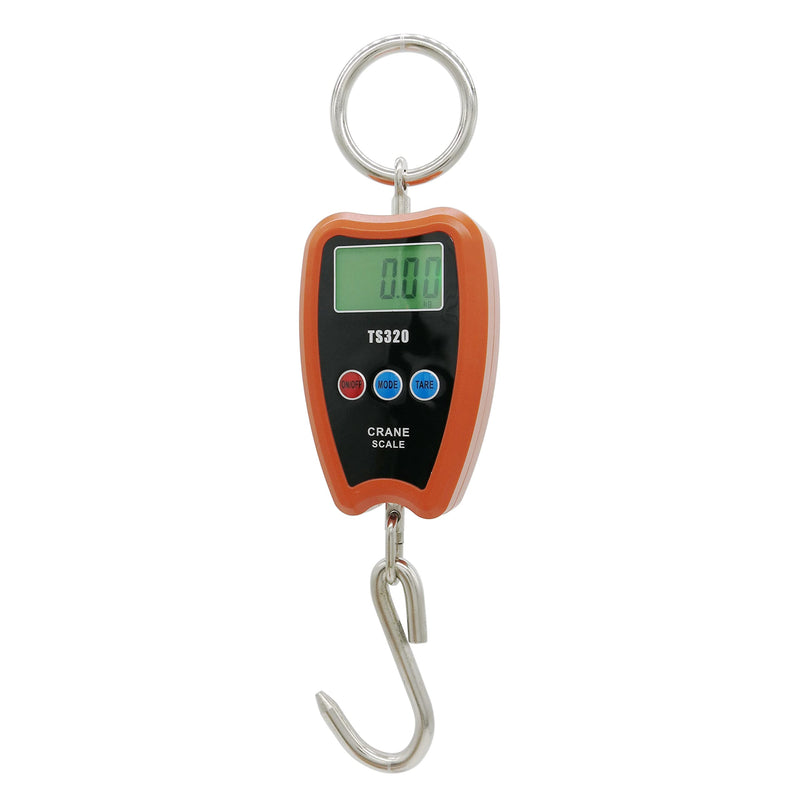 Digital Crane Scale 300kg/660lbs 200kg/440lbs with LED Handheld Mini Hanging Scale for Garage Farm Hunting Fishing Etc(200kg/Plastic Shell/Orange) 200kg/Plastic Shell/Orange