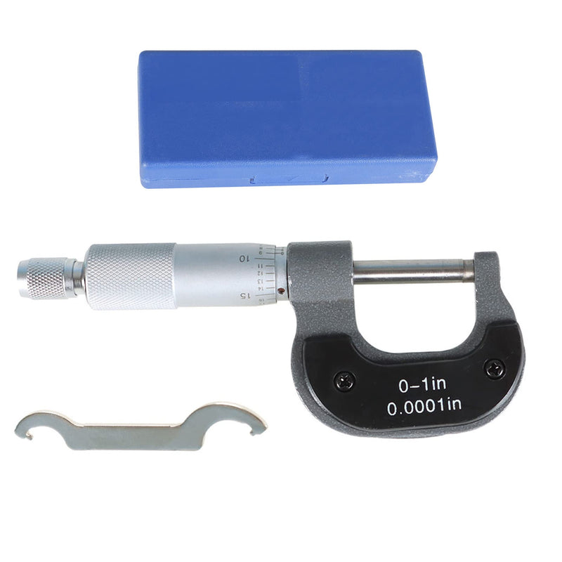 kimllier 0-1 Inch Accuracy Outside Diameter Micrometer Accuracy 0.0001 Inch Carbide with Ratchet Stop Thimble