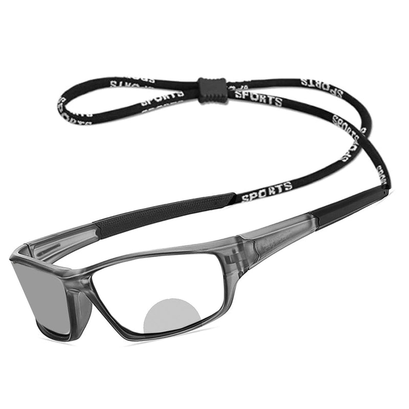 Bifocal Reading Glasses Men's Adjustable Vision Sun Photochromic Outdoor Sports Presbyopic Magnifying Sunglasses Gary 1.75 x