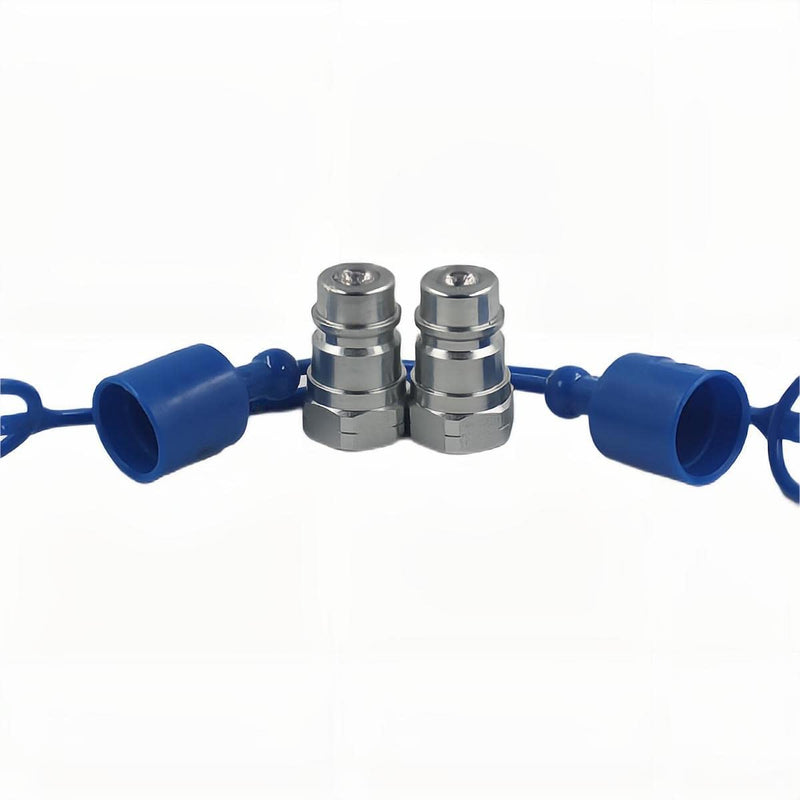 2-PCS 1/2" Ag Ball Valve Hydraulic Quick Connect Male Coupler Nipple Tractor Coupling 1/2" NPT NS12 NPT M/F 2PCS-1/2 NPT Male( Ball)