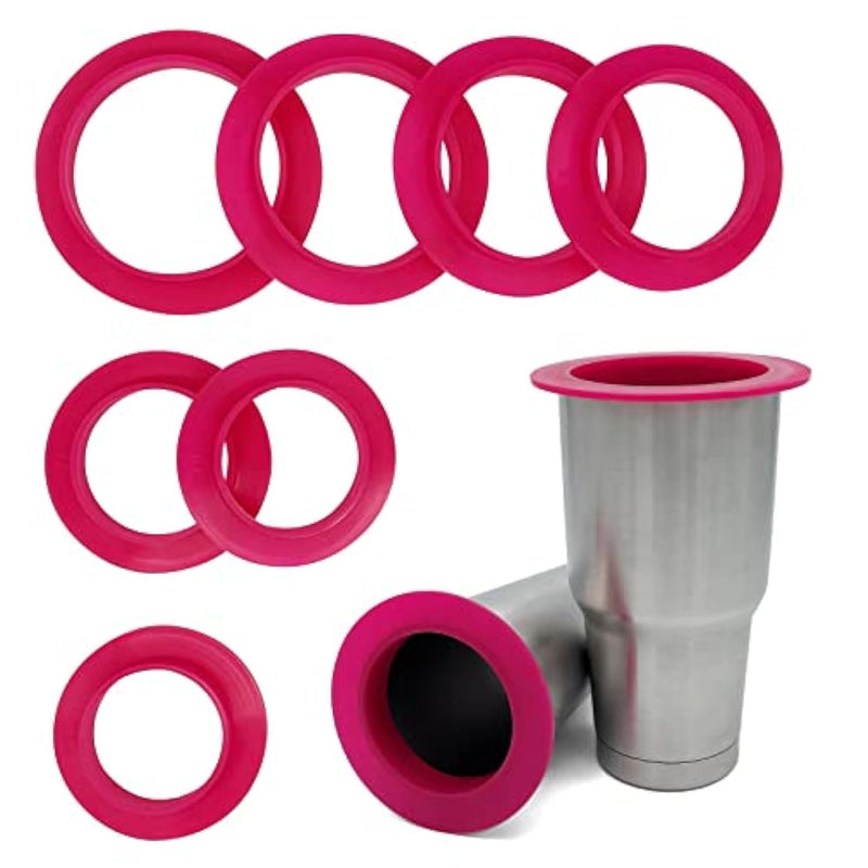 SECOPIN Tumbler Shields for Epoxy Rims, Tumbler Making Supplies, Tumbler Turner Silicone Insert, Paint Spray Shield 7 Sizes purple