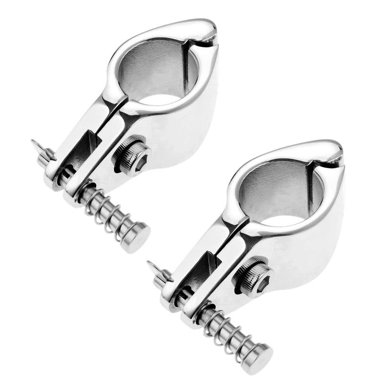 RedSnake Yacht sailing boat railing Marine Grade 7/8" 22MM Hinged Jaw Slide with Boat Pin & Cam Clamp Pipe clamp bimini top hardware (7/8" 22CM x 1pair) 7/8" 22mm X 1pair