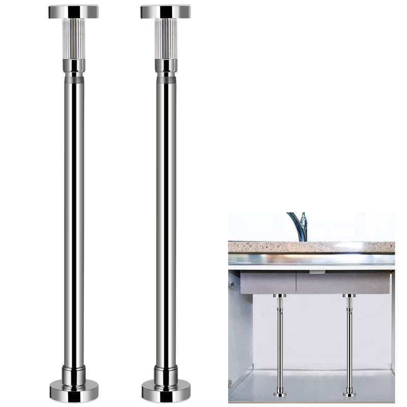 2 Pcs Undermount Sink Brackets Adjustable, Stainless Steel Sink Support Legs, Drill Free Sink Installation and Repair Kit System for Kitchen, Bathroom (19.7"-31.5")