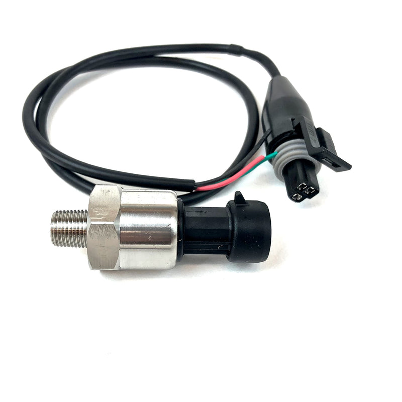 1600 PSI Universal 5v Pressure Transducer Sender Sensor with Wiring Connector - 1/8 inch 27 NPT Thread Stainless Steel Pressure Sensor for Oil, Fuel, Air, Water