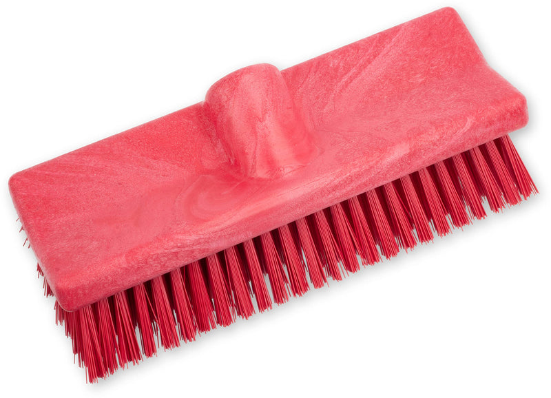 SPARTA 40423EC05 Plastic Floor Scrub Brush, Wall Brush, Equipment Brush with Nonabsorbent Bristles for Industrial Kitchens, Hospitals, Commercial Cleaning, 10 Inches, Red 1