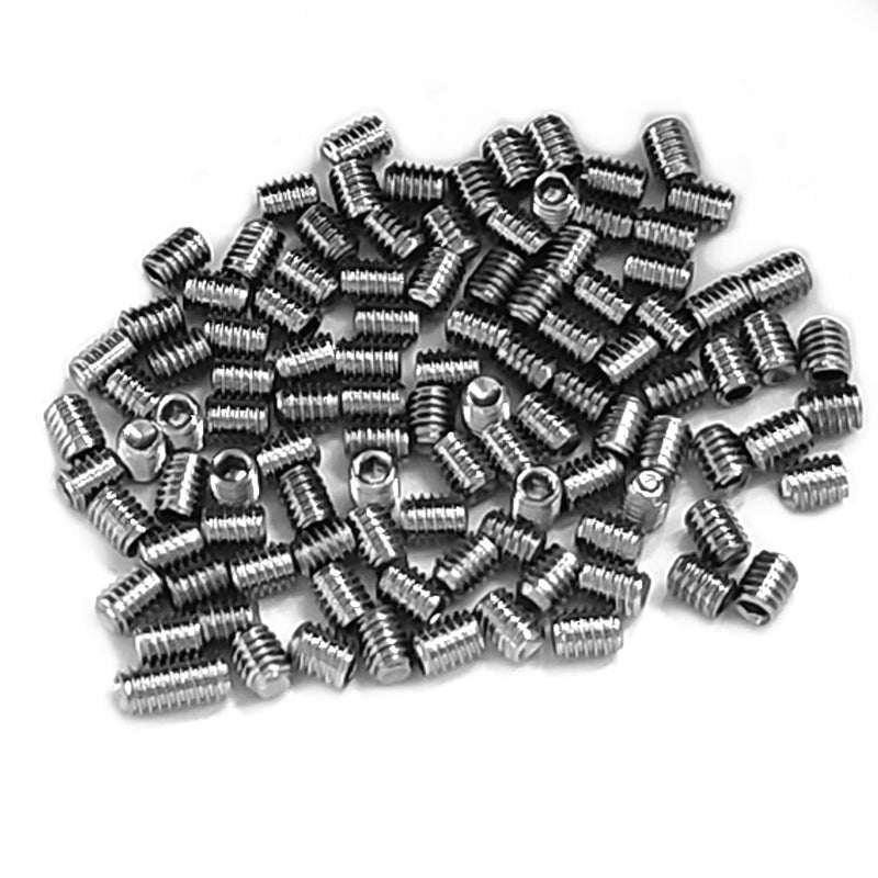 M4 x 4mm Flat Point Screws, Metric Grub Screws, A2-70, Socket Head Screws, DIN914 Stainless Steel, 300Pcs M4 x 4mm