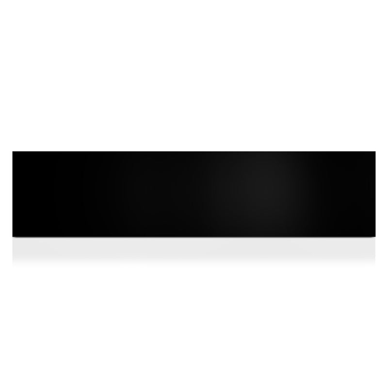 Magnetic Rubber Door Kick Plate - UV Printed Faux Finish - Elegant Accent & Durable Protection for Doors - Exterior Home Decor - Easily Mount On Steel Doors - Faux Satin Black, 8"x34" 8x34"