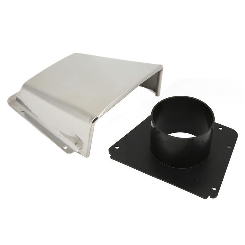 Astibym Boat Cowl Vent , Weatherproof High Strength Glossy 304 Stainless Steel Boats Cowl Ventilator with Nylon Base for Yachts Ships