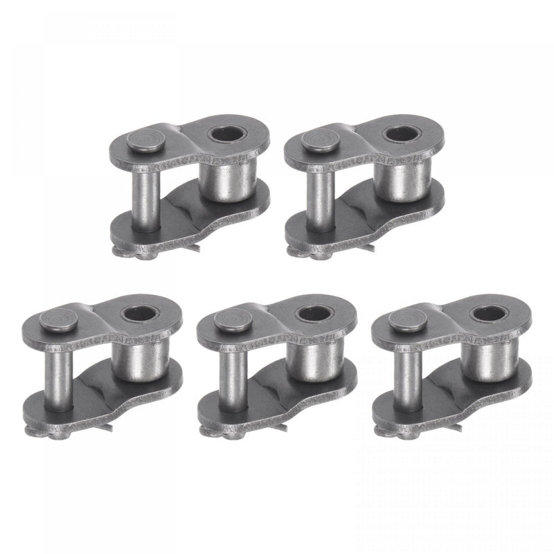 uxcell 5Pcs #50 Chain Offset Half Link Roller, 5/8" Pitch Carbon Steel, Standard Chain End Connector Split Links for 10A Chain