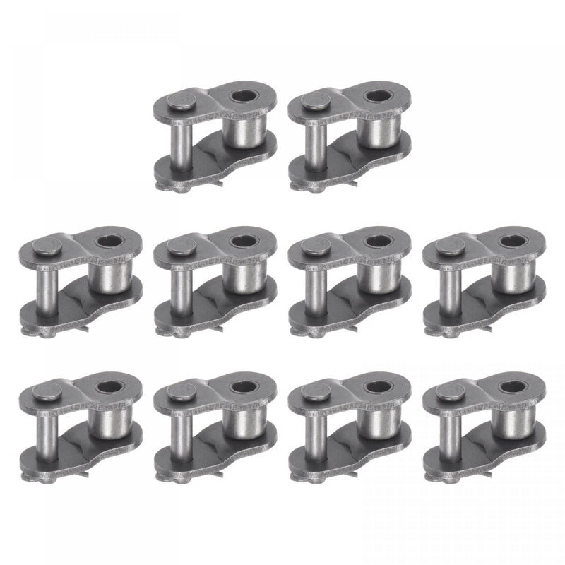 uxcell 10Pcs #50 Chain Offset Half Link Roller, 5/8" Pitch Carbon Steel, Standard Chain End Connector Split Links for 10A Chain