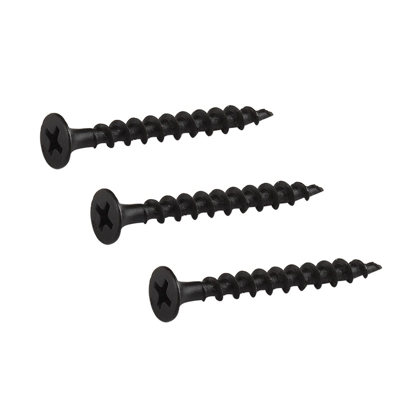 #7x1-1/2 Drywall Screws Coarse Thread Bugle Head Black Phosphate for Drywall, Wood and Furniture 100PCS #7x1-1/2"
