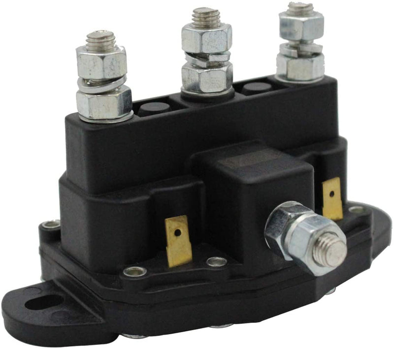 1 PC Black Reversing Solenoid Relay 2141211A11,214-1211A11-06FITS for Tarp and Winch Motors,Snow Plow & Spreader Motors, Windlasses,6 Terminal Continuous 12 Volt Winch Motor Contactor
