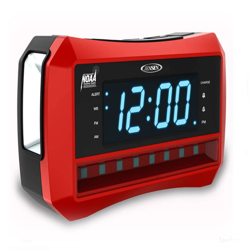 Digital AM/FM Weather Band Alarm Clock Radio with NOAA Weather Alert, Emergency Light and Built-in Flashlight