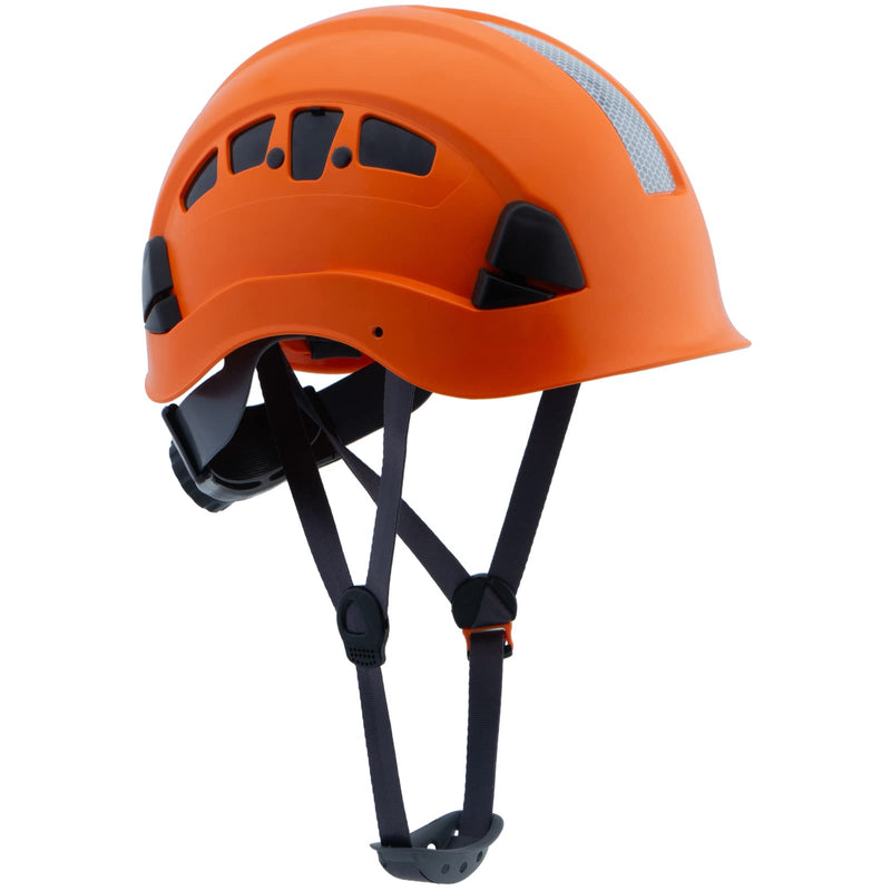 Hard Hats Construction Safety Helmet ANSI Z89.1 Approved OSHA Hardhat, LOHASPRO Vented Men Worker Orange Hard Hat with Chin Strap Tree Climbing Rescue Arborist Helmet (P4 Orange) P4 Orange